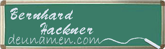 Bernhard Hackner Visitenkarte